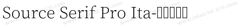 Source Serif Pro Ita字体转换